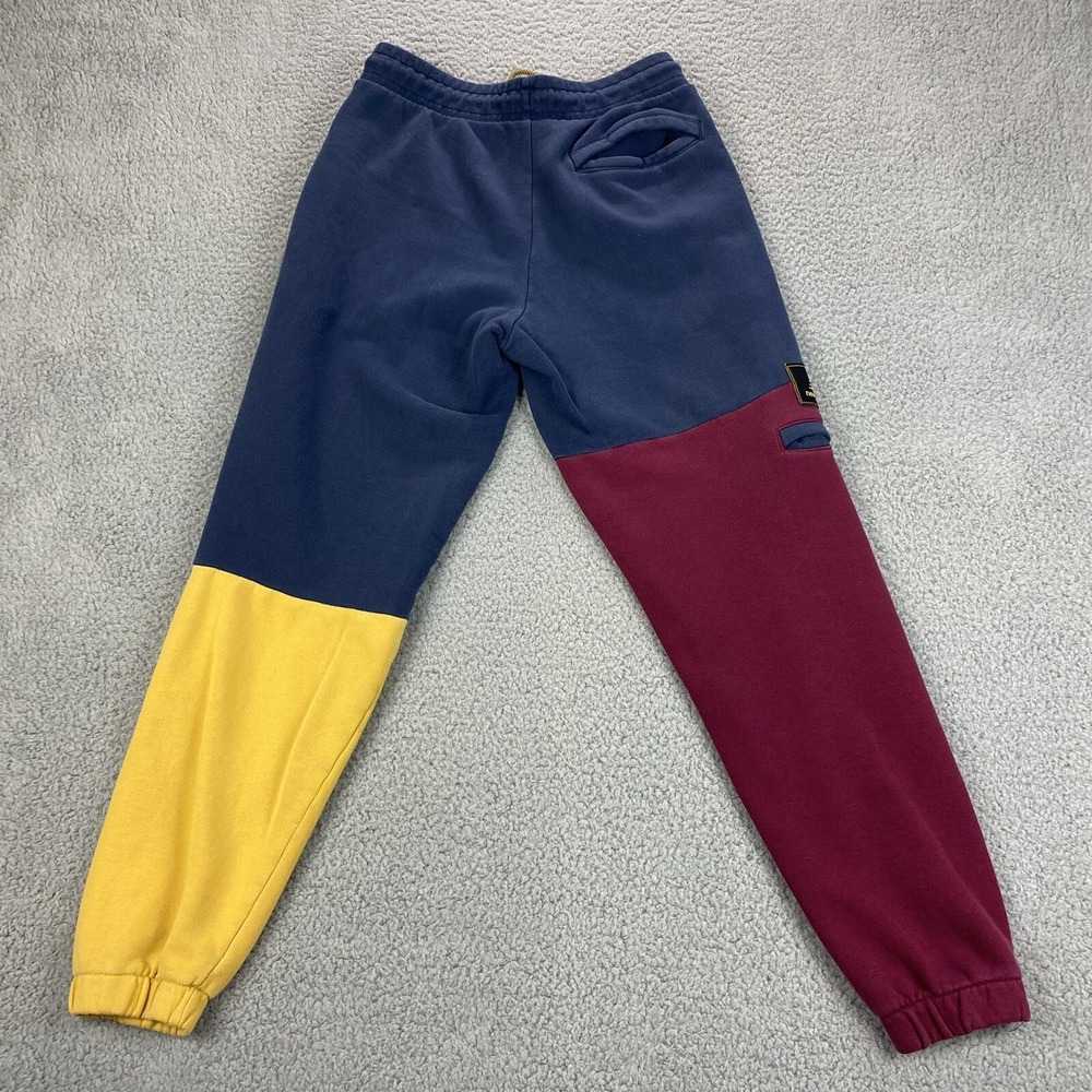 New Balance Higher Learning Colorblock Sweatpants Mens XS Blue Yellow Burgundy